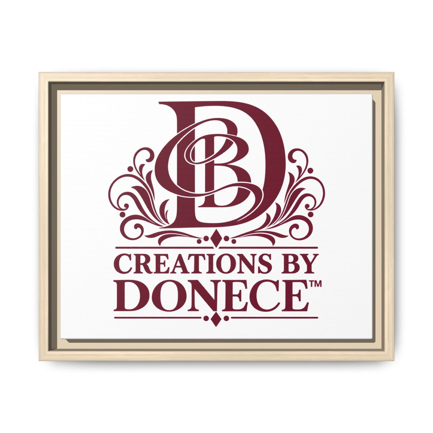 Framed Matte Canvas — Creations By Donece Logo Wall Art