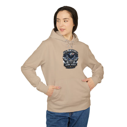 Air Force Hoodie - "Aim High" Vintage Military Crew Pullover