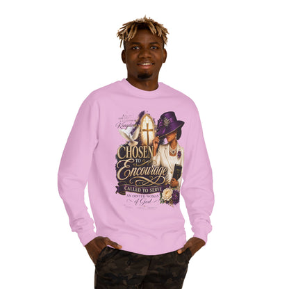 Christian Women's 'Chosen to Encourage' Sweatshirt – Faith-Based Encourager Design