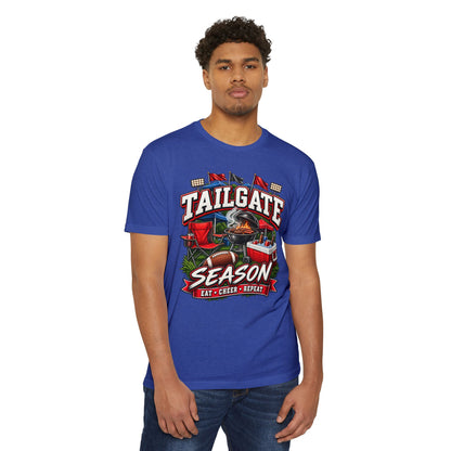 Tailgate Season T-Shirt — "Tailgate Season: Eat • Cheer • Repeat" Game Day Tee