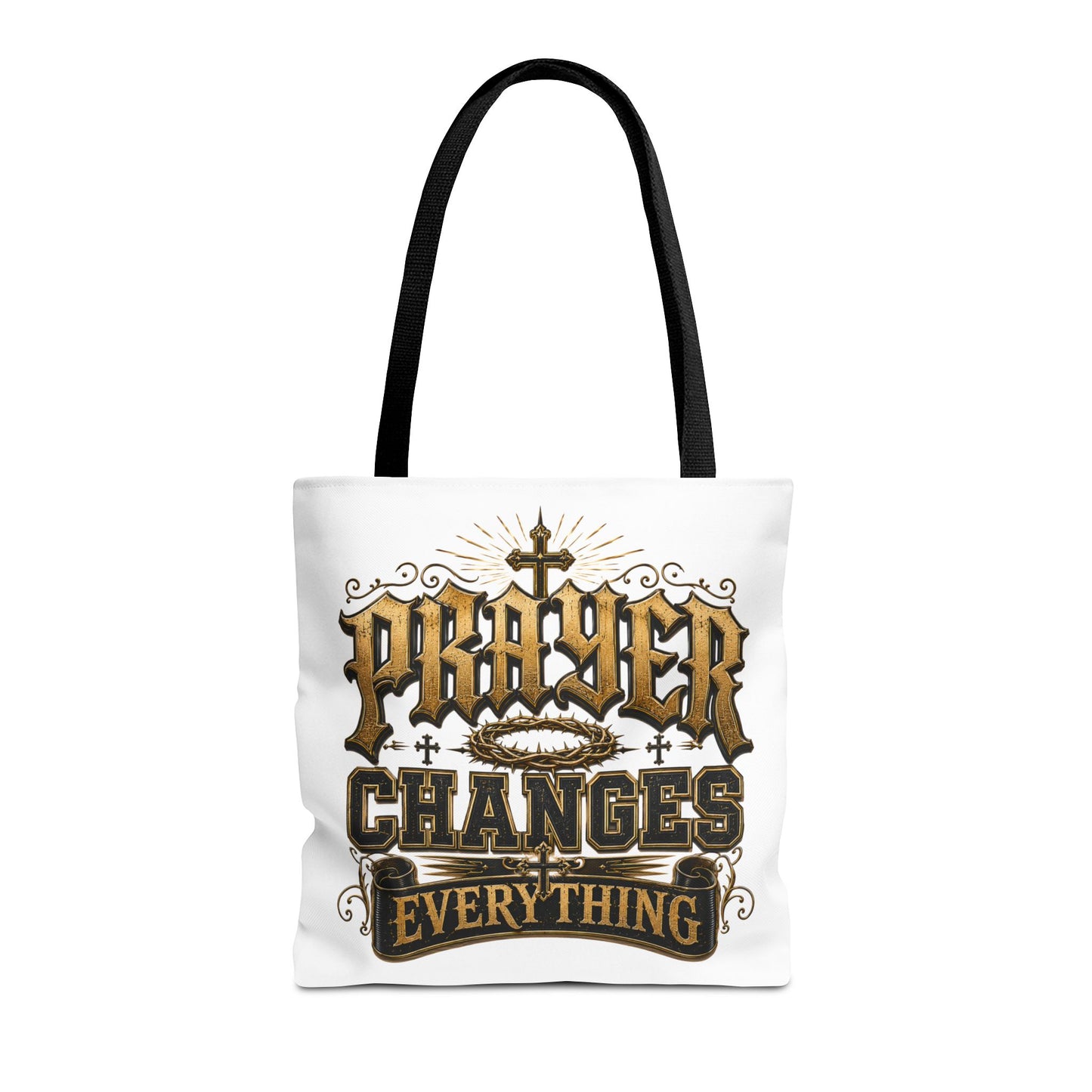 Prayer Changes Everything Tote Bag - Inspirational Christian Canvas Tote