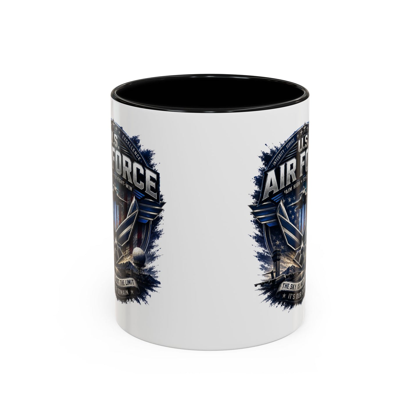 U.S. Air Force Accent Coffee Mug — Military Emblem 11/15oz