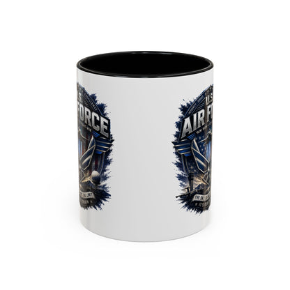 U.S. Air Force Accent Coffee Mug — Military Emblem 11/15oz