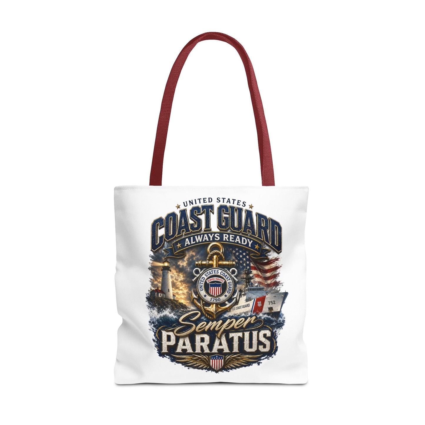 Coast Guard Semper Paratus Tote Bag – U.S. Coast Guard Patriotic Beach & Everyday Carry