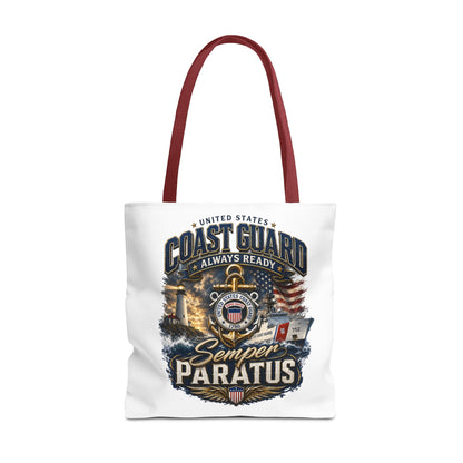 Coast Guard Semper Paratus Tote Bag – U.S. Coast Guard Patriotic Beach & Everyday Carry