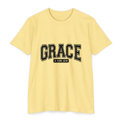 Grace T-Shirt — Faith Graphic Tee ("GRACE" with 2 Cor 12:9)