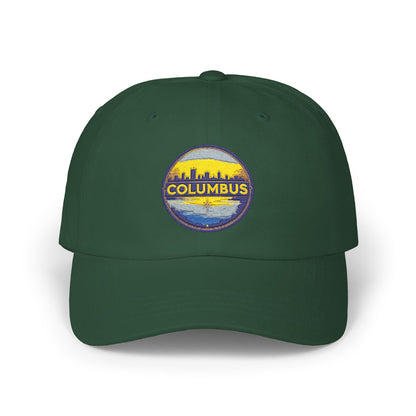 Columbus Skyline Dad Cap - Embroidered Vintage Sunset Patch