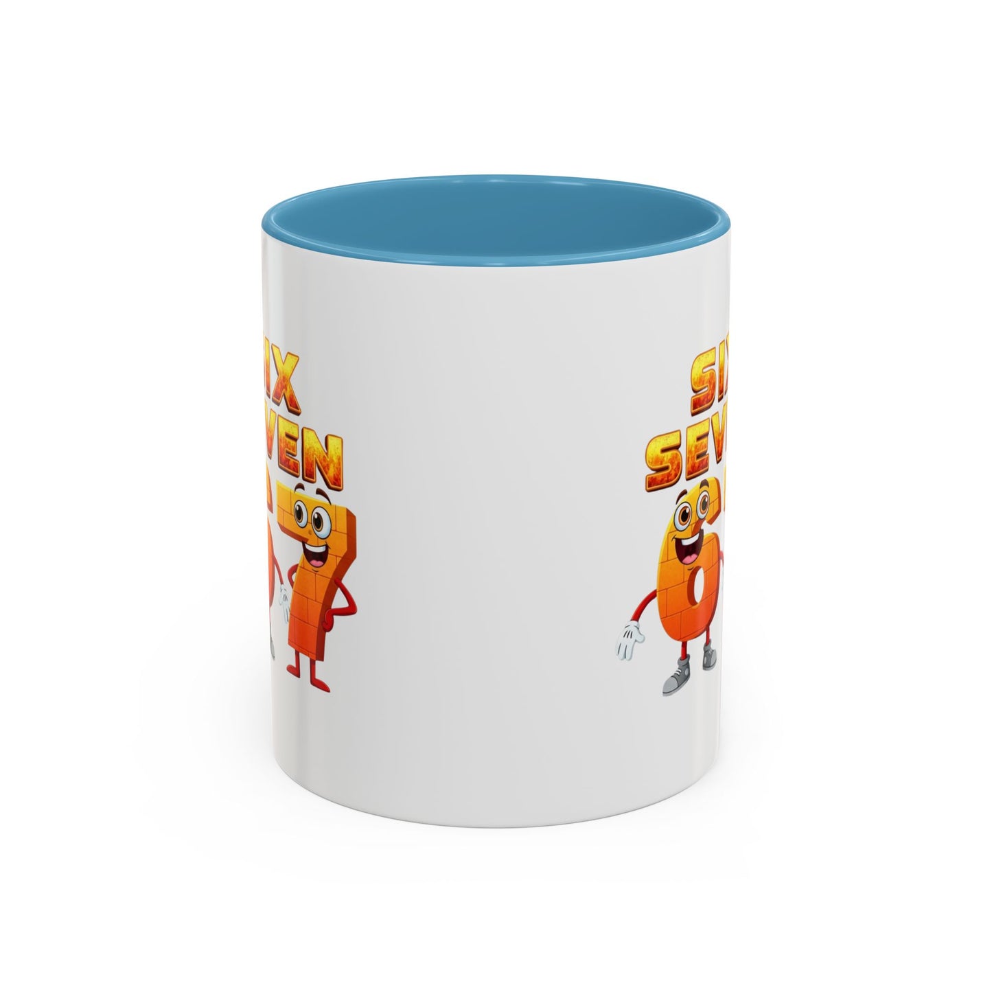Six Seven Cartoon Number Coffee Mug - Fun Math Teacher Gift (11/15oz)