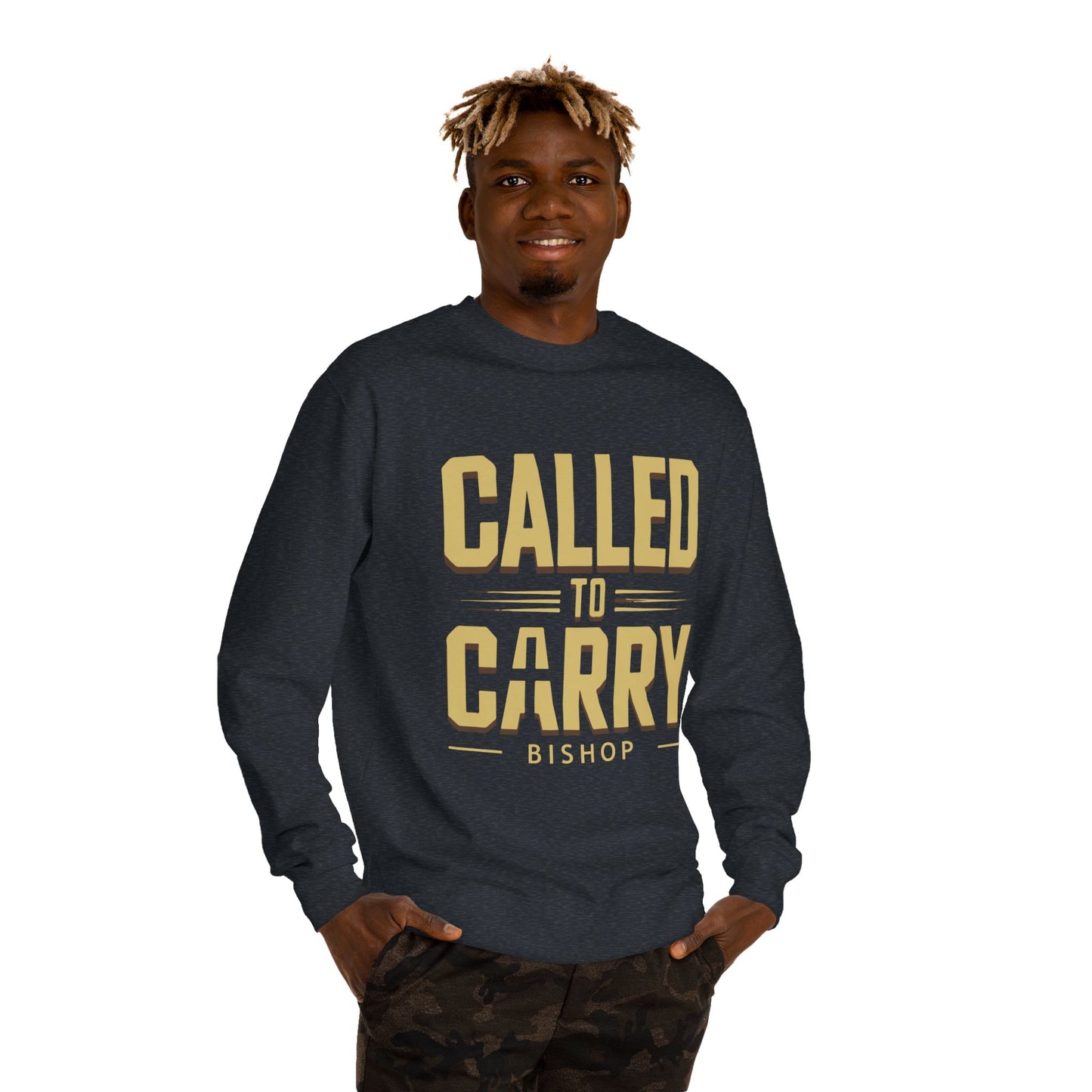 Called to Carry Sweatshirt – Military Green Crewneck with Bold Typography ("Called to Carry")