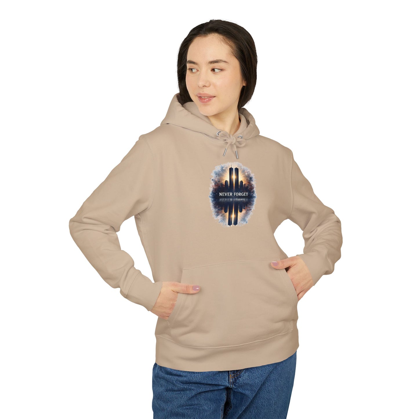 9/11 Memorial Hoodie — "Never Forget" Twin Towers Tribute