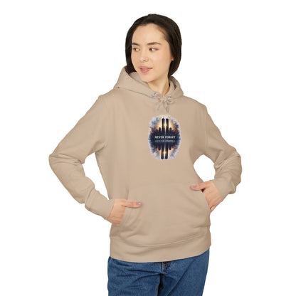 9/11 Memorial Hoodie — "Never Forget" Twin Towers Tribute