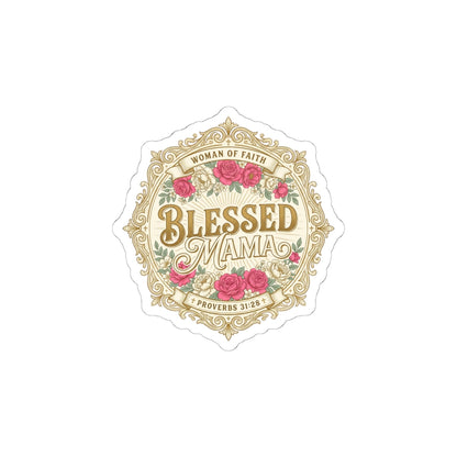 Blessed Mama Sticker | minimalist mom life, cool mom streetwear
