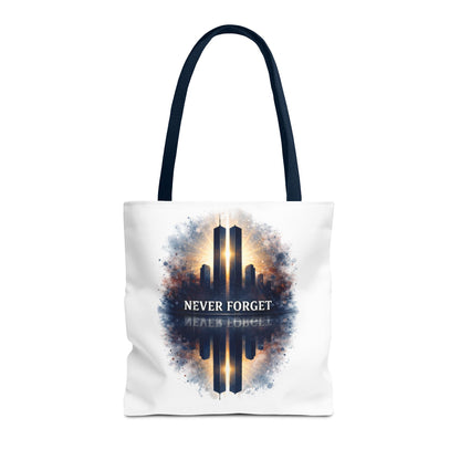 Never Forget Memorial Tote Bag — 9/11 Tribute Skyline All-Over Print