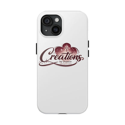 Tough Phone Case — "Creations by Donece" Logo Protective Phone Cover