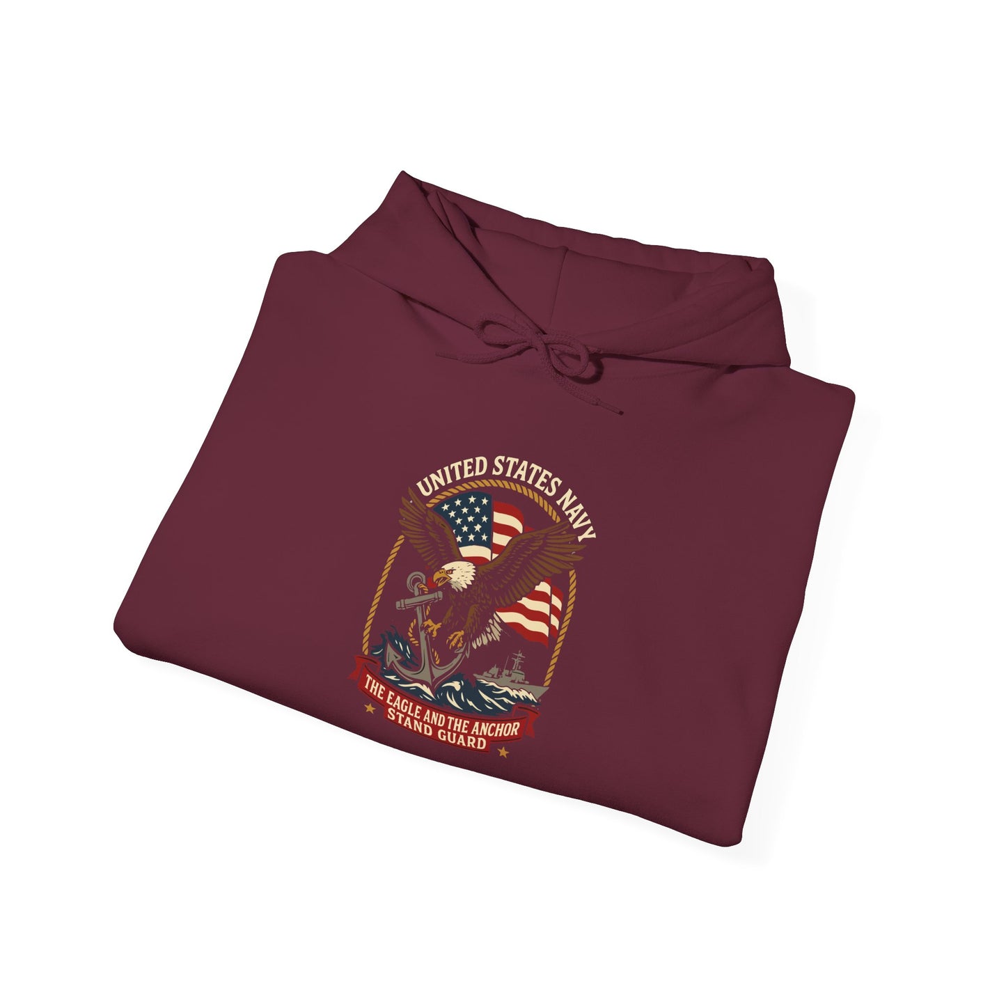 United States Navy The Eagle and the Anchor Stand Guard Hoodie