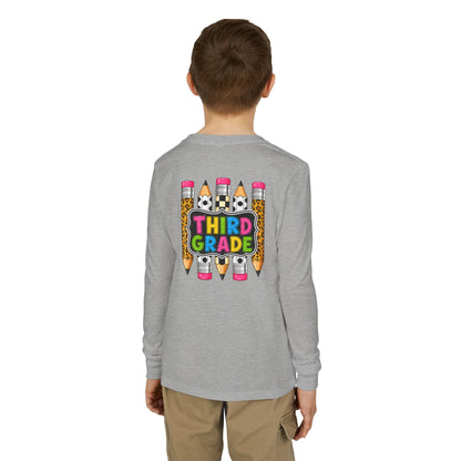 Third Grade Pencil Graphic Long Sleeve Tee