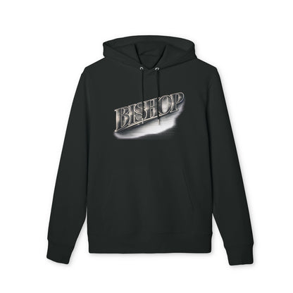 Bishop Chrome Logo Hoodie — Vintage Metallic Script Streetwear