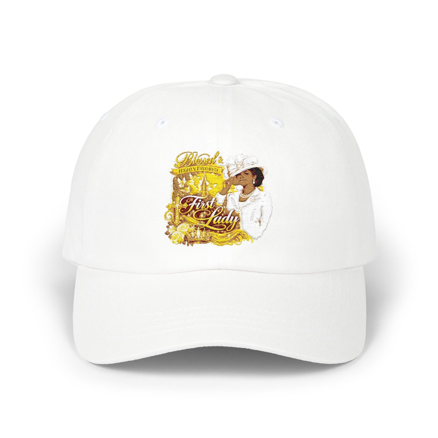 Dad Cap with Vintage Gold 'Classic' Portrait — Retro Father's Day Baseball Hat