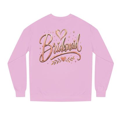 Bridesmaid Crewneck Sweatshirt — Rose Gold Script Bridesmaid Pullover