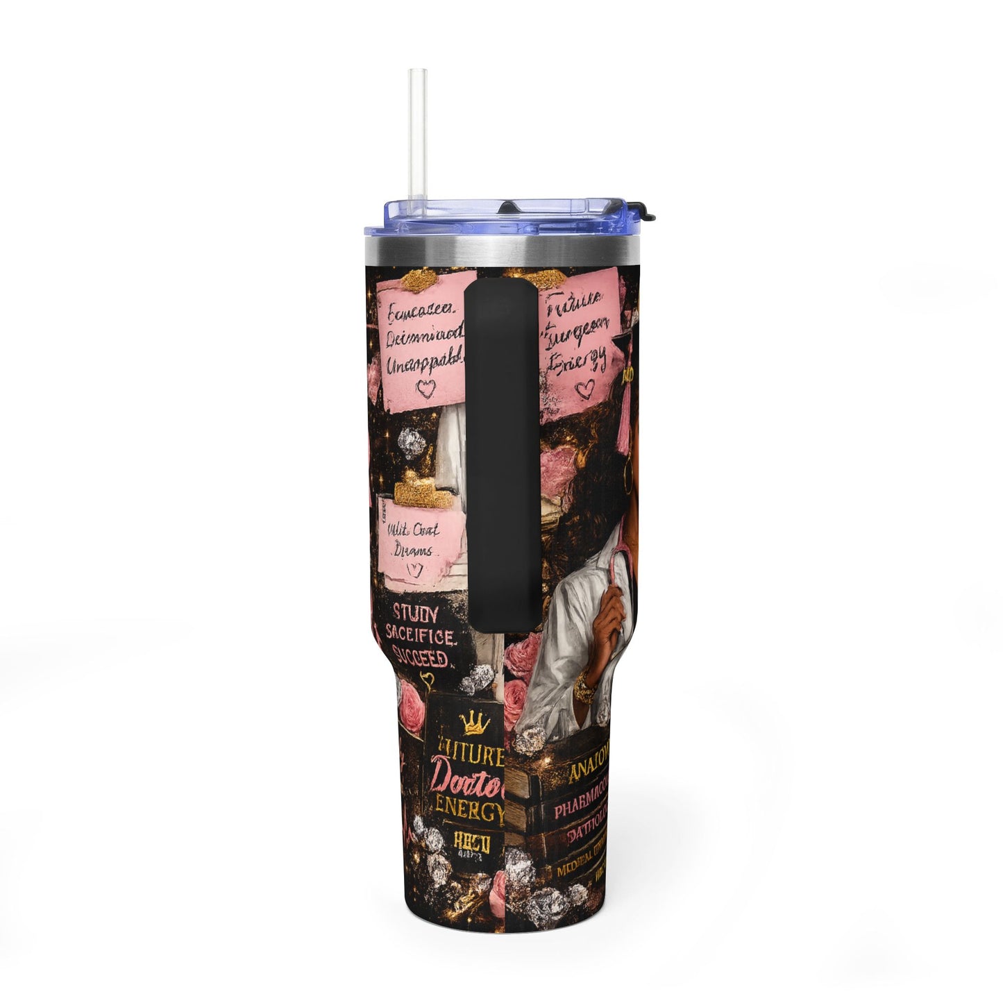 40oz Tumbler - "Future Doctor Energy" Stainless Vacuum Travel Mug