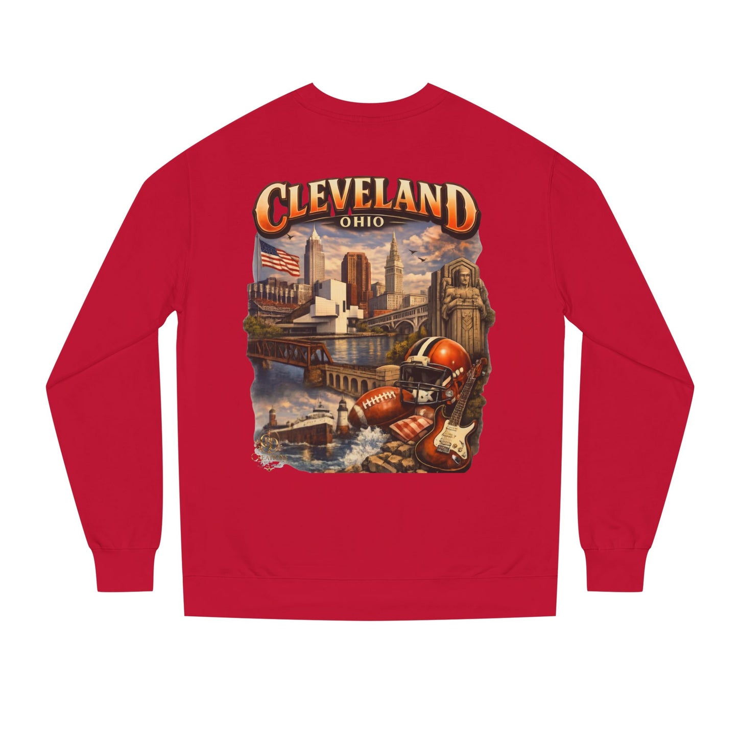 Cleveland Retro Cityscape Sweatshirt — Ohio Pride Football & Rock Design