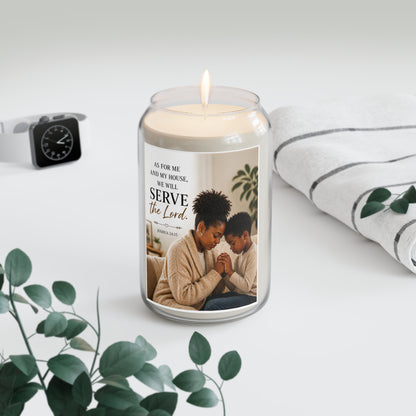 Soy Candle — "As For Me and My House, We Will Serve the Lord" (13.75 oz)