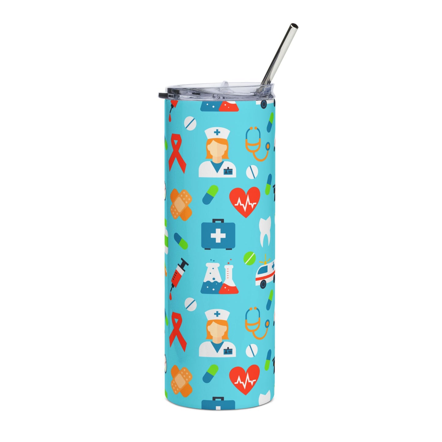 Medical Staff 20oz Stainless Steel Tumbler — Nurse & Healthcare Pattern