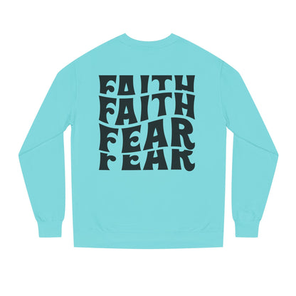 Faith Over Fear Crewneck Sweatshirt — Retro Graphic Faith Tee