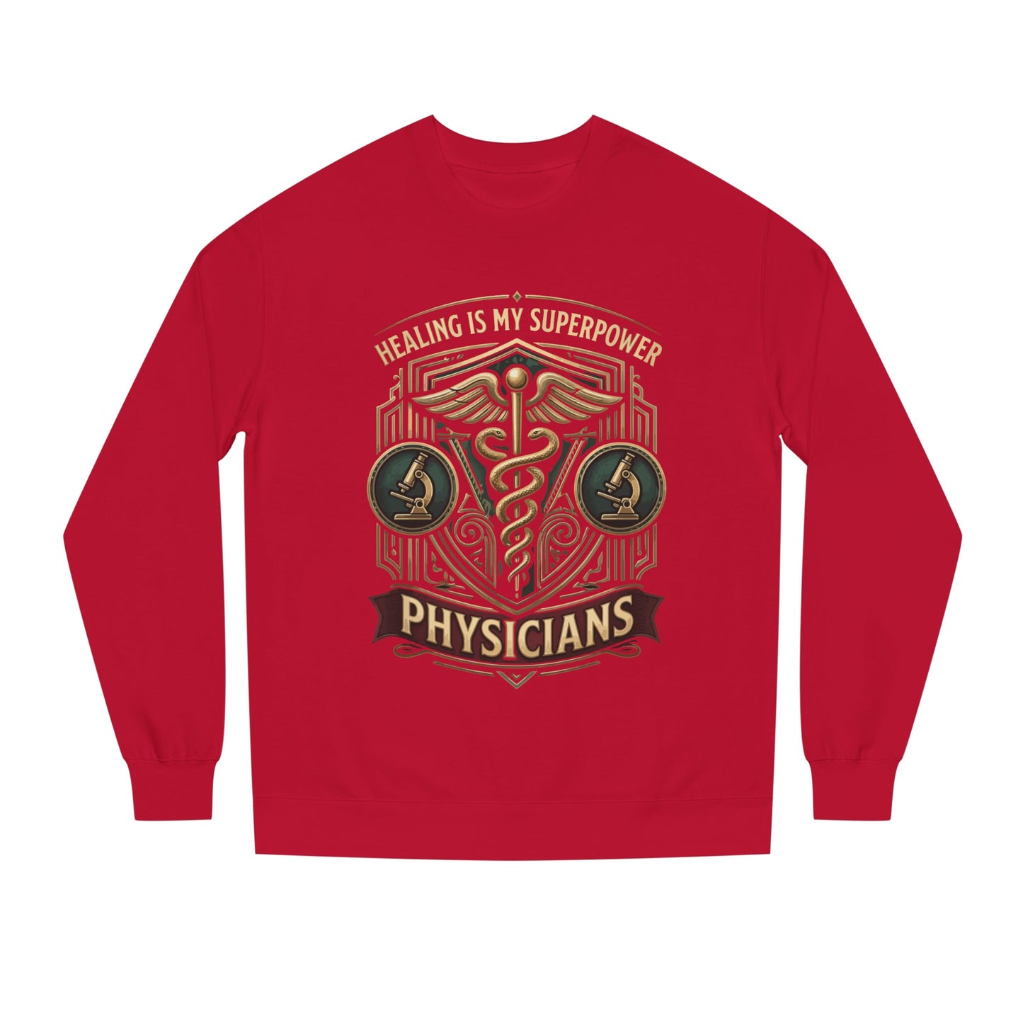 Physicians Caduceus Sweatshirt — "Healing Is My Superpower" Medical Crewneck