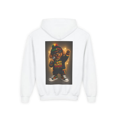 Youth Hoodie — "Proud To Be My Black" Rasta Bear Graphic
