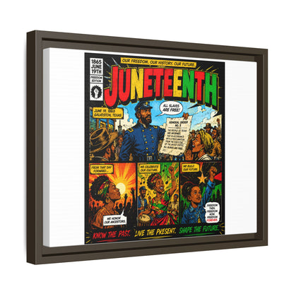 Juneteenth Comic Art Canvas - Framed Matte Wall Decor