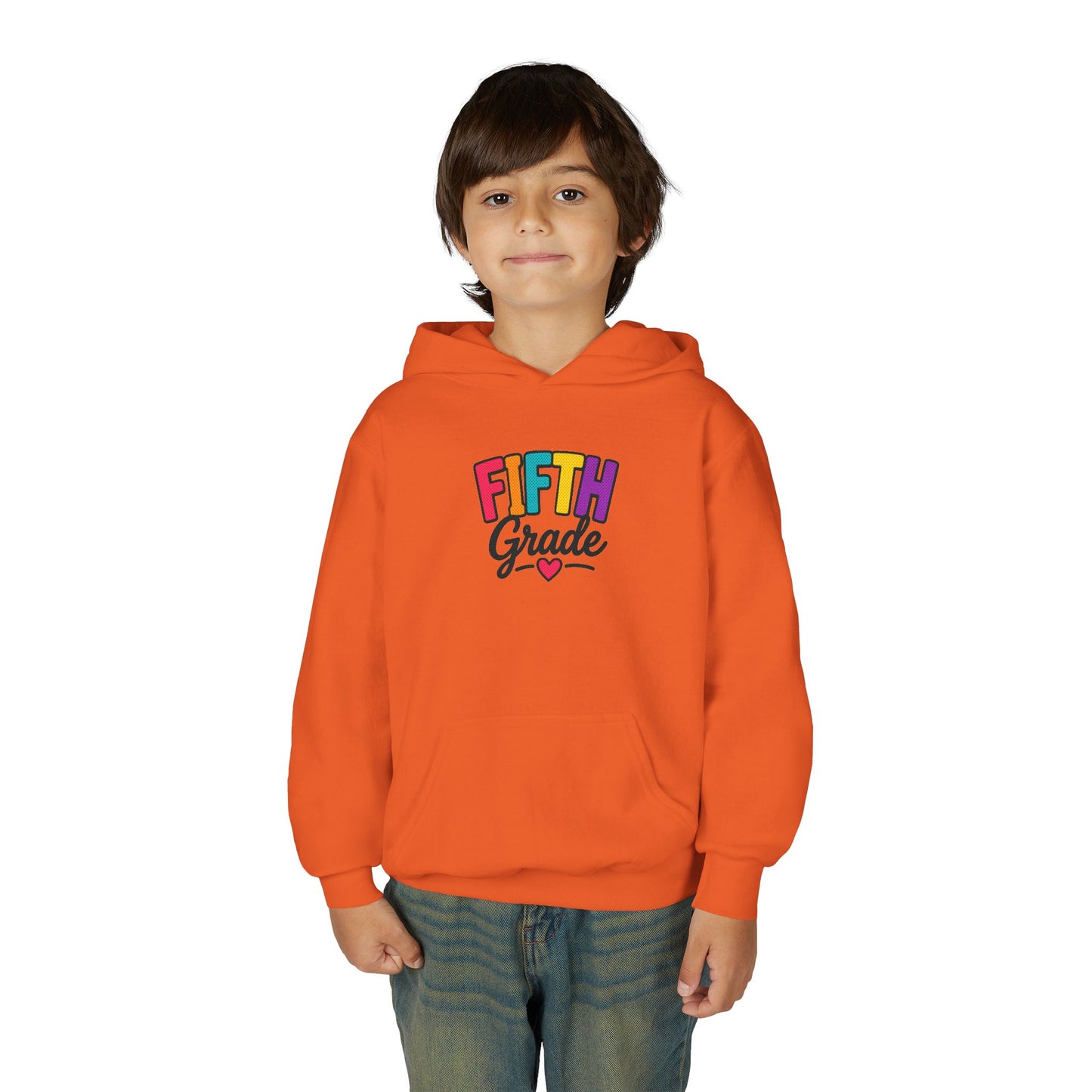 Fifth Grade Kids Hoodie - Colorful Back-to-School Sweatshirt for Students