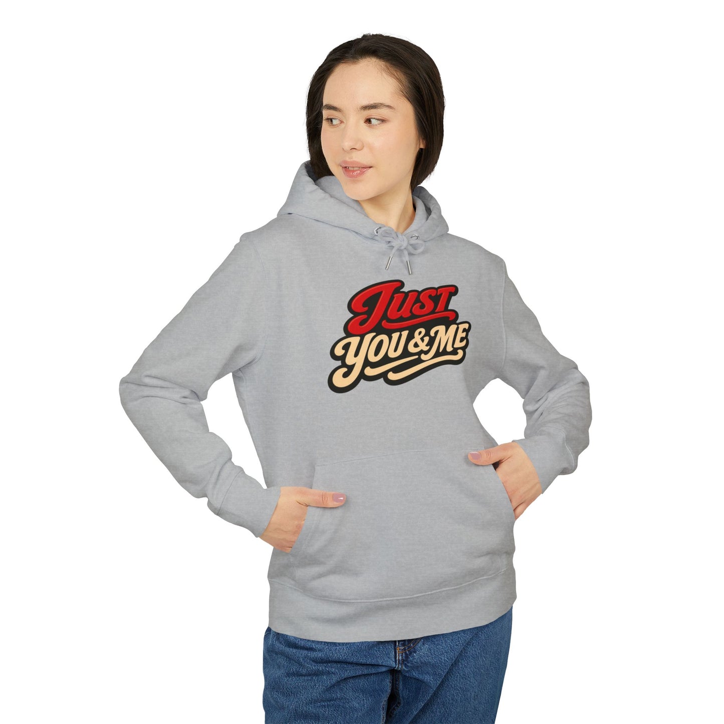Just You & Me Hoodie — Retro Script Couples Pullover