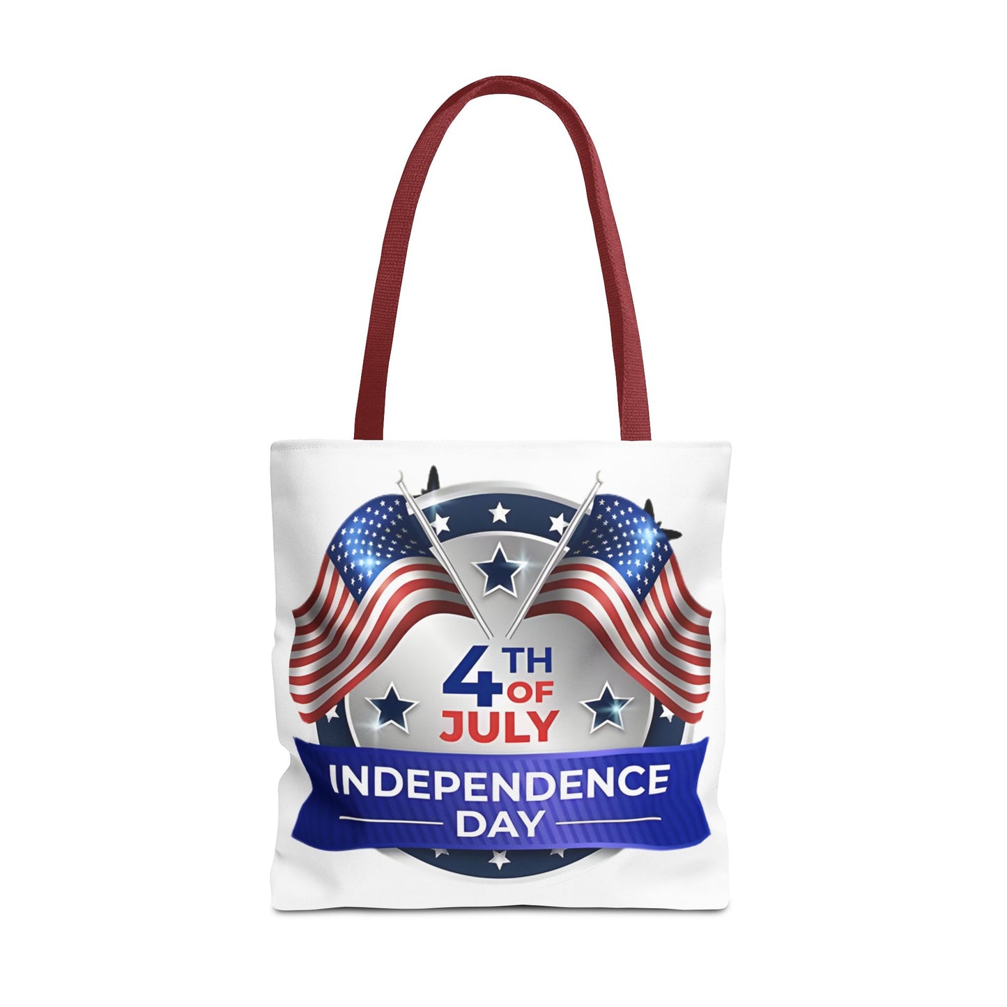 Independence Day Tote Bag — 4th of July American Flag Canvas Tote