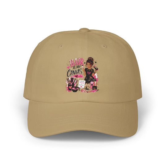 Dad Cap — Afro Girl 'Art Is My Canvas' Graphic Baseball Hat