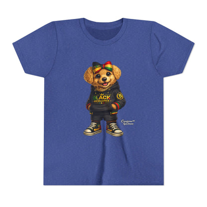 Youth Tee — Rasta Teddy "Black Excellence" Graphic Shirt