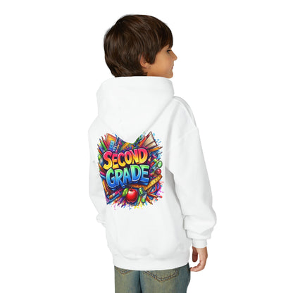 Second Grade Kids Hoodie — Colorful School Day Pullover