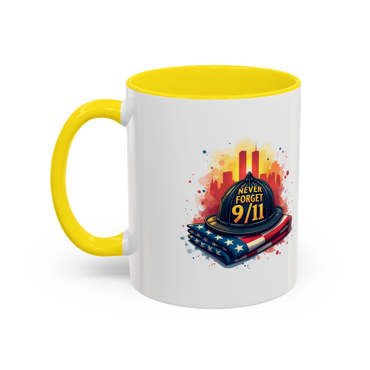 Never Forget 9/11 Memorial Accent Coffee Mug