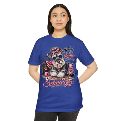 Miniature Schnauzer T-Shirt — "Life’s Better with a Miniature Schnauzer" Cute Dog Tee