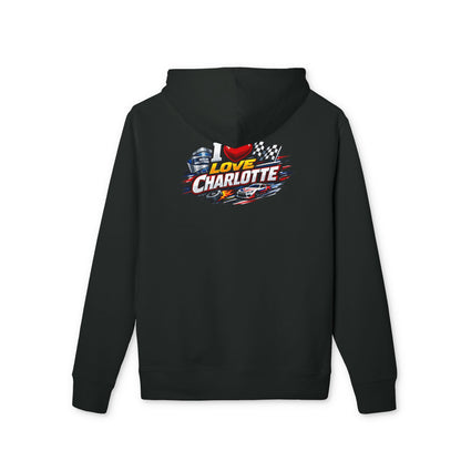 I Love Charlotte Racing Hoodie — Retro NASCAR-Inspired Pullover