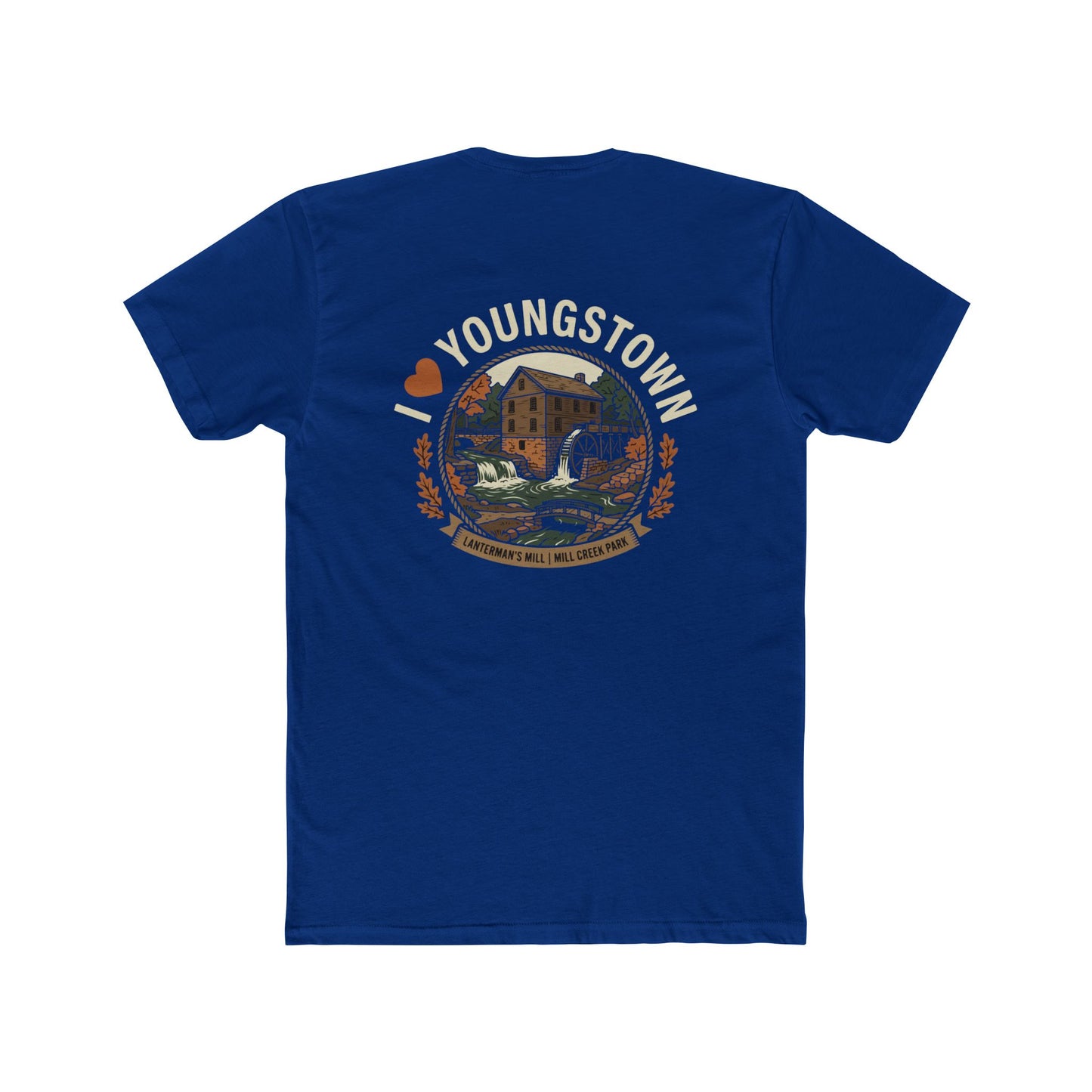 Youngstown Scenic Tee — Vintage Waterfall & Covered Bridge Graphic Shirt
