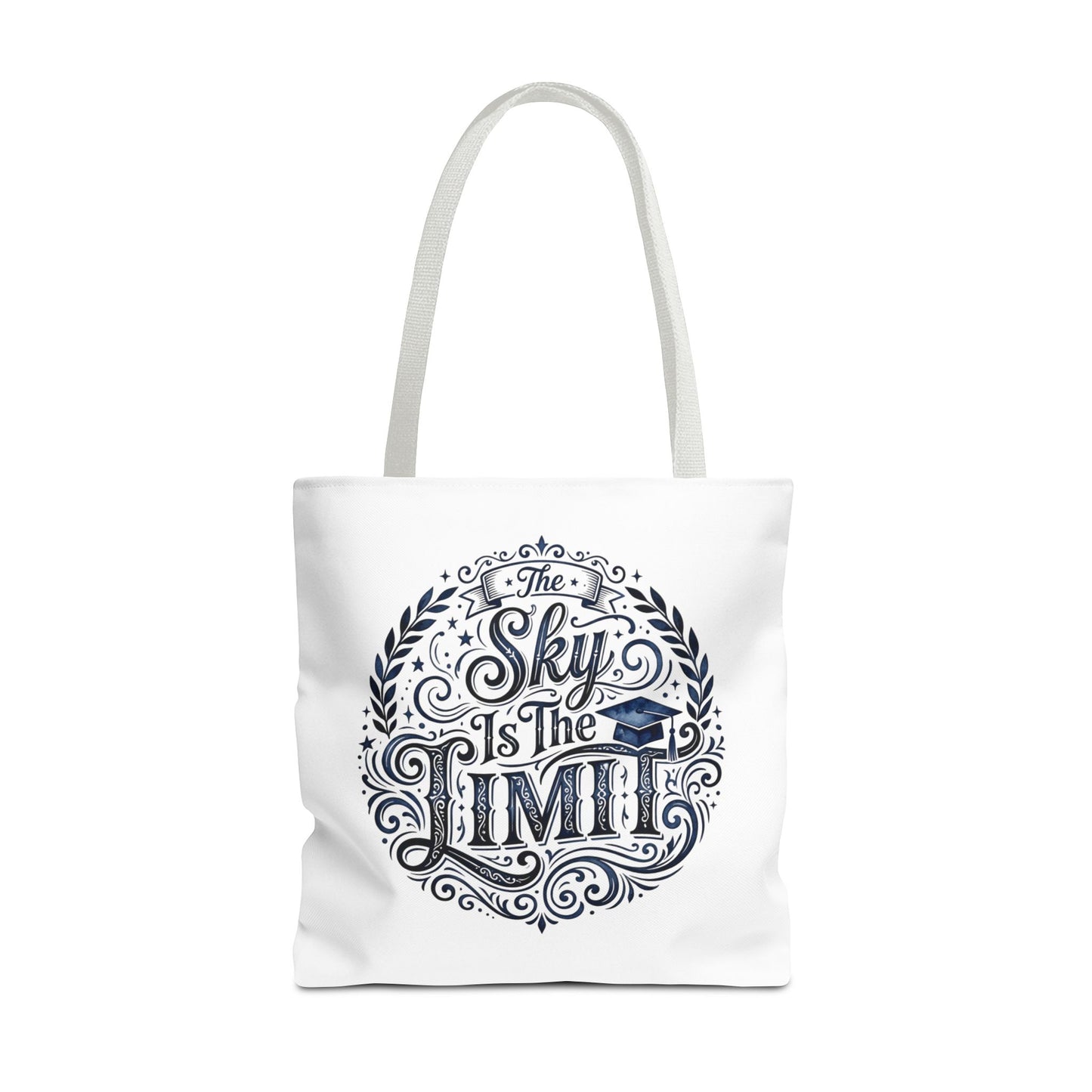 Graduation Tote Bag — "The Sky Is the Limit" Inspirational Canvas Tote