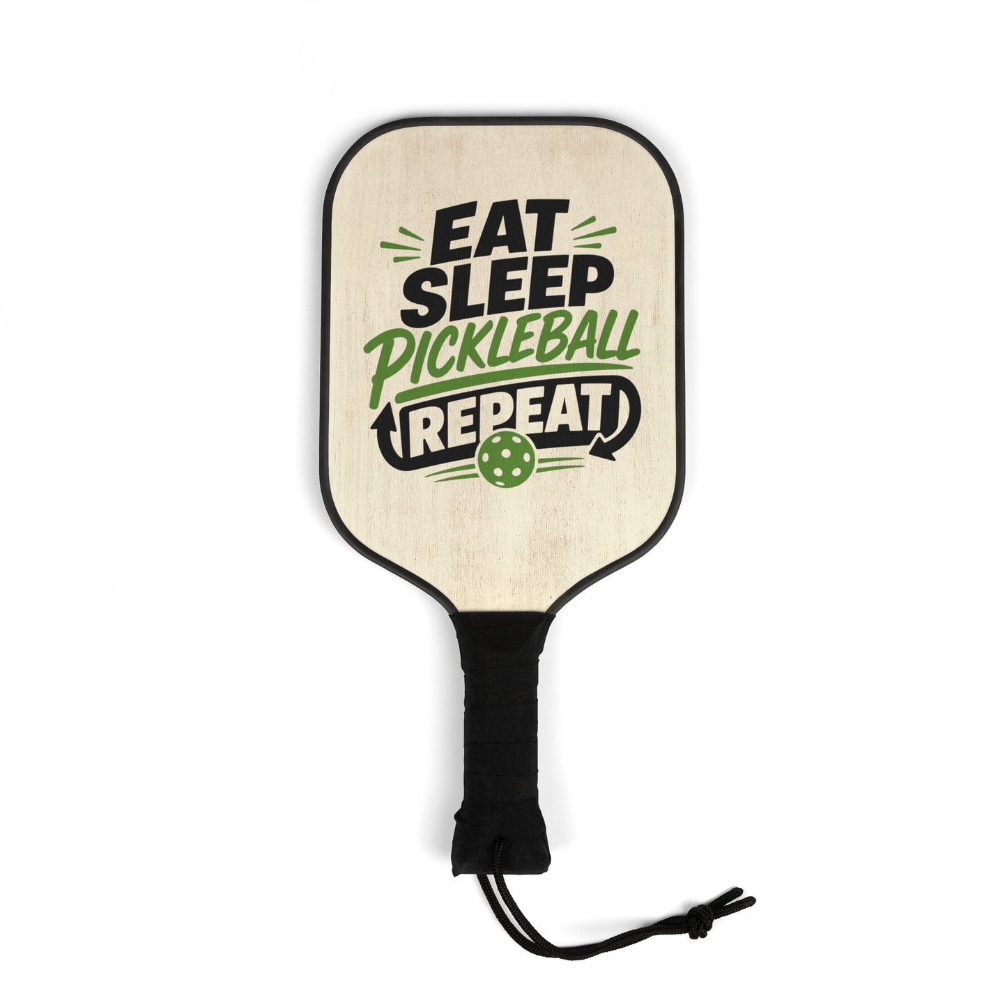 Pickleball Paddle Set — "Eat Sleep Pickleball Repeat" Paddle & Balls Kit