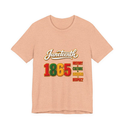 Juneteenth 1865 Tee — History • Culture • Excellence • Respect T-Shirt