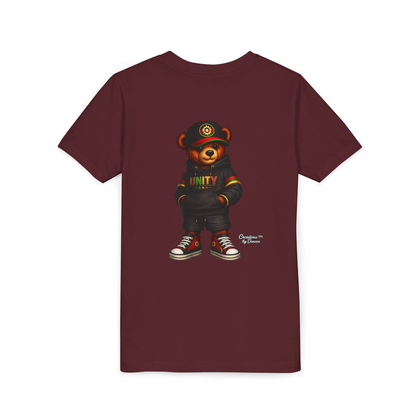Youth T‑Shirt — Cool Bear Graphic Tee with 'UNITY' Hoodie Design