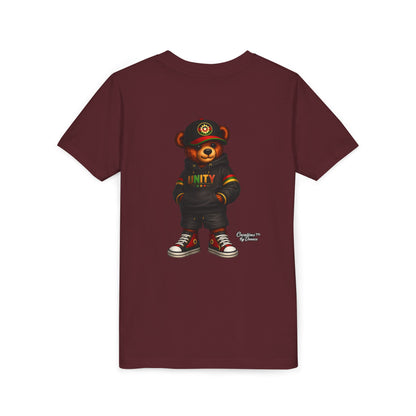 Youth T‑Shirt — Cool Bear Graphic Tee with 'UNITY' Hoodie Design