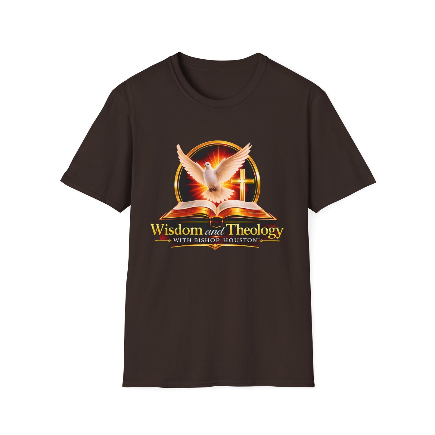 Wisdom and Theology T-Shirt — Dove, Bible & Cross Christian Tee