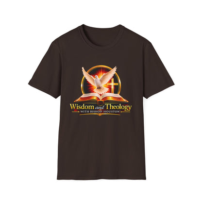 Wisdom and Theology T-Shirt — Dove, Bible & Cross Christian Tee