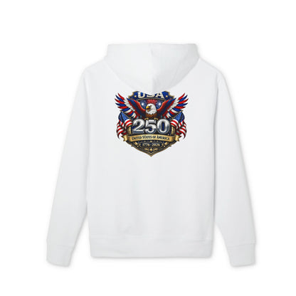 Patriotic USA 250th Anniversary Hoodie — Eagle Flag Emblem