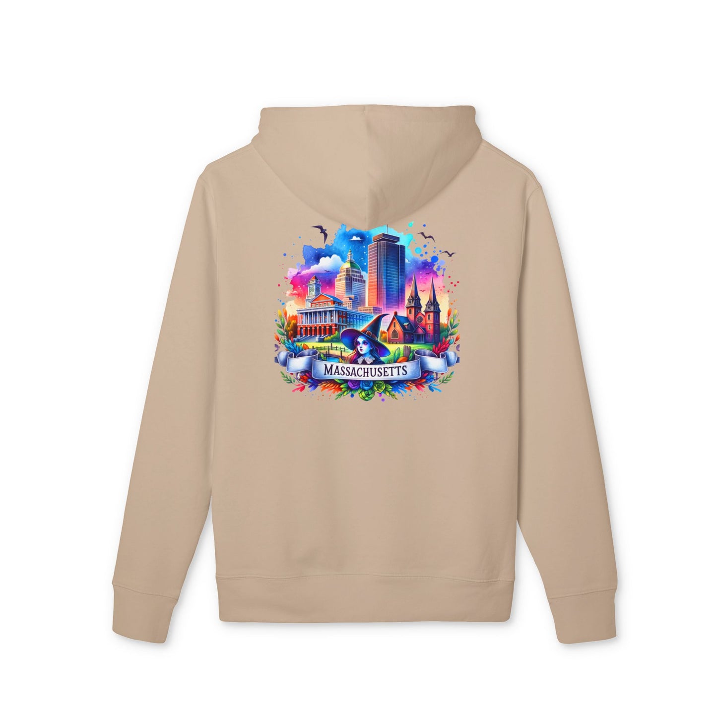Massachusetts Skyline Hoodie – Colorful Boston Landmark Pullover